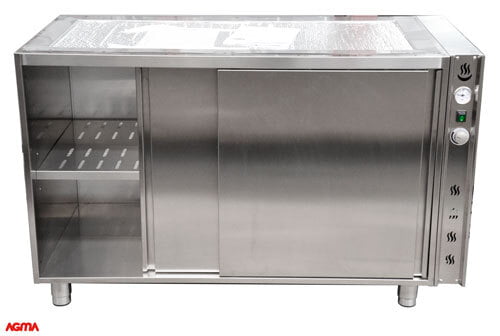N057 - Modulo caldo porte scorrevoli con ripiano, dim. 1400x660x760mm N057 - Modulo caldo porte scorrevoli con ripiano, dim. 1400x660x760mm