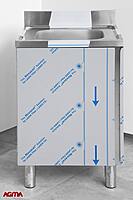 N018 - Lavello inox dim. 600x600x910mm N018 - Lavello inox dim. 600x600x910mm