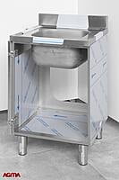 N018 - Lavello inox dim. 600x600x910mm N018 - Lavello inox dim. 600x600x910mm