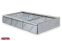 N025 - 3 cassetti per sottotop dim.1200x600x180 mm N025 - 3 cassetti per sottotop dim.1200x600x180 mm