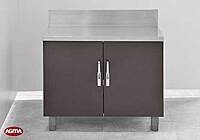 135 - Banco da incasso 1000x600x840mm, con piano inox