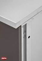 135 - Banco da incasso 1000x600x840mm, con piano inox 135 - Banco da incasso 1000x600x840mm, con piano inox