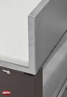 136 - Banco da incasso 1200x700x840mm, piano polietilene 136 - Banco da incasso 1200x700x840mm, piano polietilene