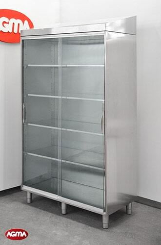 203 Armadio acciaio inox L=1200mm porte scorrevoli