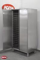 218 - Armadio acciaio inox, per teglie 60 40 1000x700x2050mm porta battente