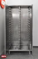 218 - Armadio acciaio inox, per teglie 60 40 1000x700x2050mm porta battente