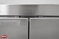 221- Armadio acciaio inox, 3 ripiani fissi 880x500x1840mm porta battente