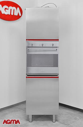 239 - Colonna con forno e porte battenti. Dim. 600x580x2120 mm