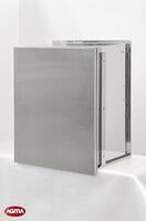 319 - Pensile armadiato acciaio inox 600x380x720mm da incasso, 1 ripiano