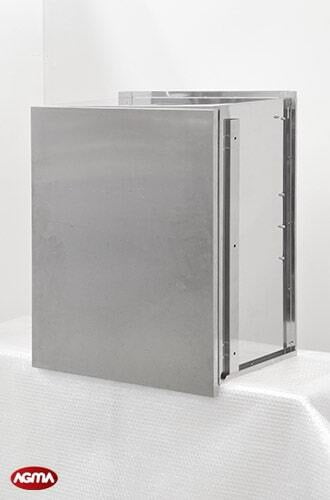 319 - Pensile armadiato acciaio inox 600x380x720mm da incasso, 1 ripiano