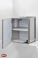 319 - Pensile armadiato acciaio inox 600x380x720mm da incasso, 1 ripiano 319 - Pensile armadiato acciaio inox 600x380x720mm da incasso, 1 ripiano