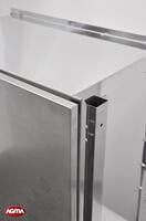 319 - Pensile armadiato acciaio inox 600x380x720mm da incasso, 1 ripiano