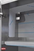 319 - Pensile armadiato acciaio inox 600x380x720mm da incasso, 1 ripiano 319 - Pensile armadiato acciaio inox 600x380x720mm da incasso, 1 ripiano