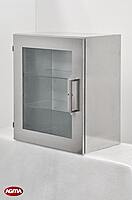 321 - Pensile armadiato acciaio inox 600x380x720mm, 2 ripiani in cristallo 321 - Pensile armadiato acciaio inox 600x380x720mm, 2 ripiani in cristallo