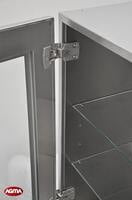 321 - Pensile armadiato acciaio inox 600x380x720mm, 2 ripiani in cristallo