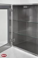 321 - Pensile armadiato acciaio inox 600x380x720mm, 2 ripiani in cristallo 321 - Pensile armadiato acciaio inox 600x380x720mm, 2 ripiani in cristallo