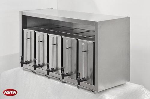 325 - Pensile aperto acciaio inox 1100x400x600mm con bagne e supporti 325 - Pensile aperto acciaio inox 1100x400x600mm con bagne e supporti
