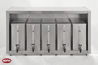 325 - Pensile aperto acciaio inox 1100x400x600mm con bagne e supporti 325 - Pensile aperto acciaio inox 1100x400x600mm con bagne e supporti