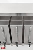 325 - Pensile aperto acciaio inox 1100x400x600mm con bagne e supporti 325 - Pensile aperto acciaio inox 1100x400x600mm con bagne e supporti