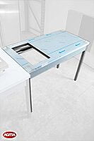 551 - Piano acciaio inox, liscio 1200x600x40mm 551 - Piano acciaio inox, liscio 1200x600x40mm