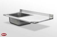 577 - Piano lavello acciaio inox, 1500x700x40mm 577 - Piano lavello acciaio inox, 1500x700x40mm