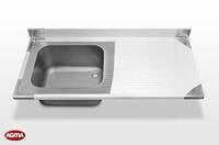 577 - Piano lavello acciaio inox, 1500x700x40mm 577 - Piano lavello acciaio inox, 1500x700x40mm