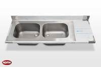 578 - Piano lavello acciaio inox, 1600x600x40mm 578 - Piano lavello acciaio inox, 1600x600x40mm