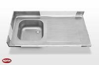 584 - Piano lavello acciaio inox, 1200x600x40mm 584 - Piano lavello acciaio inox, 1200x600x40mm