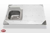 587 - Piano lavello acciaio inox, 1400x900x40mm 587 - Piano lavello acciaio inox, 1400x900x40mm