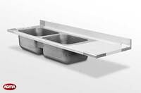 588 - Piano lavello acciaio inox, 2000x700x40mm 588 - Piano lavello acciaio inox, 2000x700x40mm