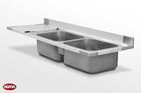589 - Piano lavello acciaio inox, 2000x700x40mm 589 - Piano lavello acciaio inox, 2000x700x40mm