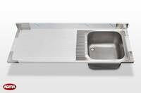 590 - Piano lavello acciaio inox, 1650x600x40mm 590 - Piano lavello acciaio inox, 1650x600x40mm
