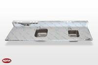 592- Piano acciaio inox, liscio, alzatina 2620x720x40mm 592- Piano acciaio inox, liscio, alzatina 2620x720x40mm