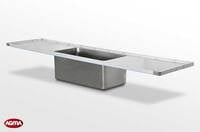 593 - Piano lavello acciaio inox, 2500x600x40mm 593 - Piano lavello acciaio inox, 2500x600x40mm