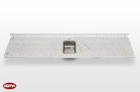 596 - Piano acciaio inox, liscio, alzatina 3000x600x40mm 596 - Piano acciaio inox, liscio, alzatina 3000x600x40mm