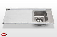 600 - Piano acciaio inox per gessi, liscio, alzatina 1840x670x40mm 600 - Piano acciaio inox per gessi, liscio, alzatina 1840x670x40mm