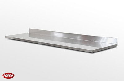 602 - Piano acciaio inox, liscio 2250x600x40mm