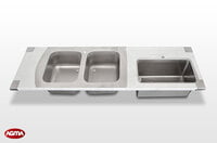 609 - Piano acciaio inox, liscio 2660x800x40mm 609 - Piano acciaio inox, liscio 2660x800x40mm