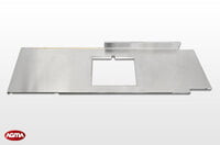 615 - Piano acciaio inox, liscio 2245x700x40mm