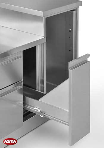 944 - Isola inox per blocco cottura  e preparazione 2440x1400x900mm