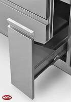 944 - Isola inox per blocco cottura  e preparazione 2440x1400x900mm