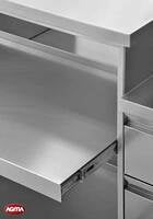 944 - Isola inox per blocco cottura  e preparazione 2440x1400x900mm