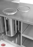 944 - Isola inox per blocco cottura  e preparazione 2440x1400x900mm